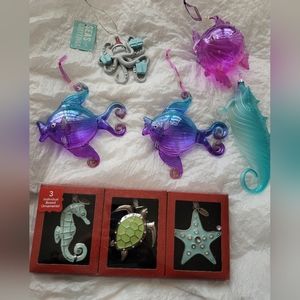 8 ocean themed ornaments